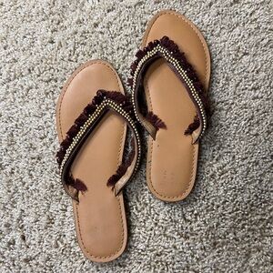 A New Day Tan and Brown Braided Sandals